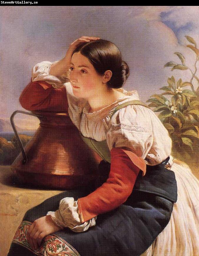 Franz Xaver Winterhalter Young Italian Girl by the Well